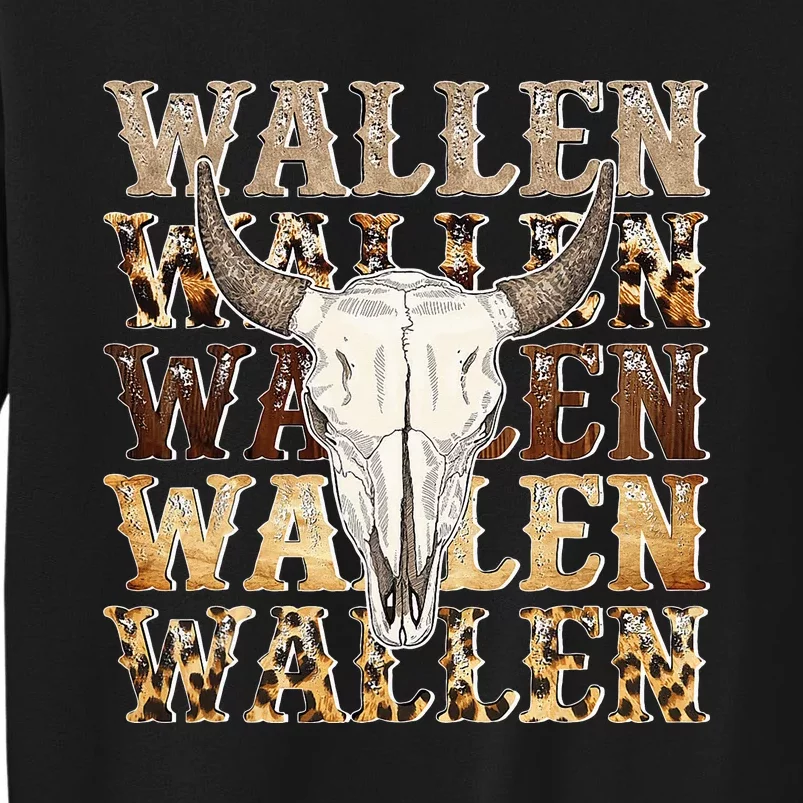 Country Music Western Cow Skull Tall Sweatshirt