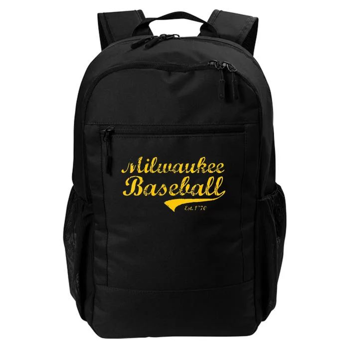 Classic Milwaukee Wisconsin Baseball Fan Retro Vintage Daily Commute Backpack