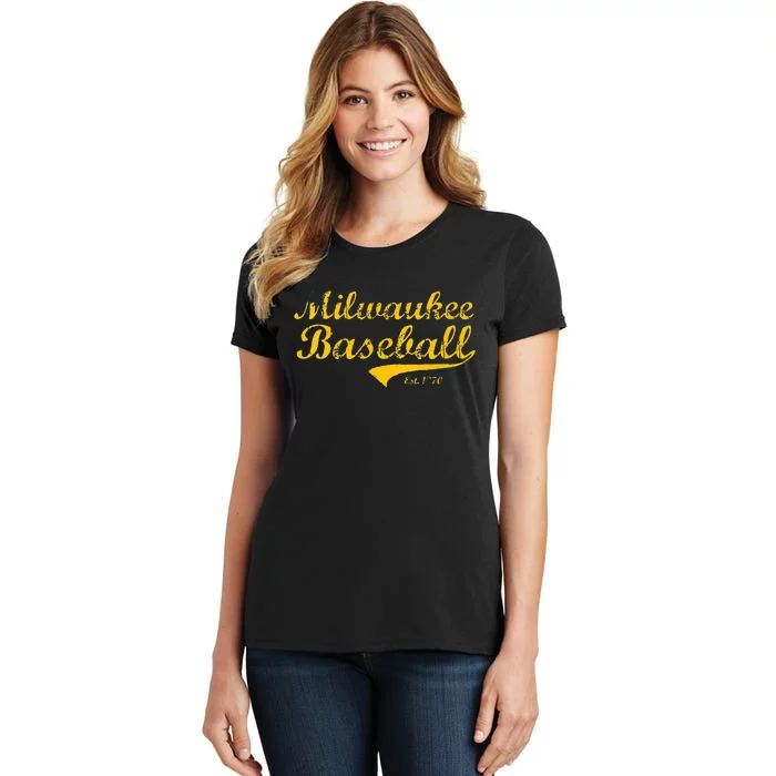 Classic Milwaukee Wisconsin Baseball Fan Retro Vintage Women's T-Shirt