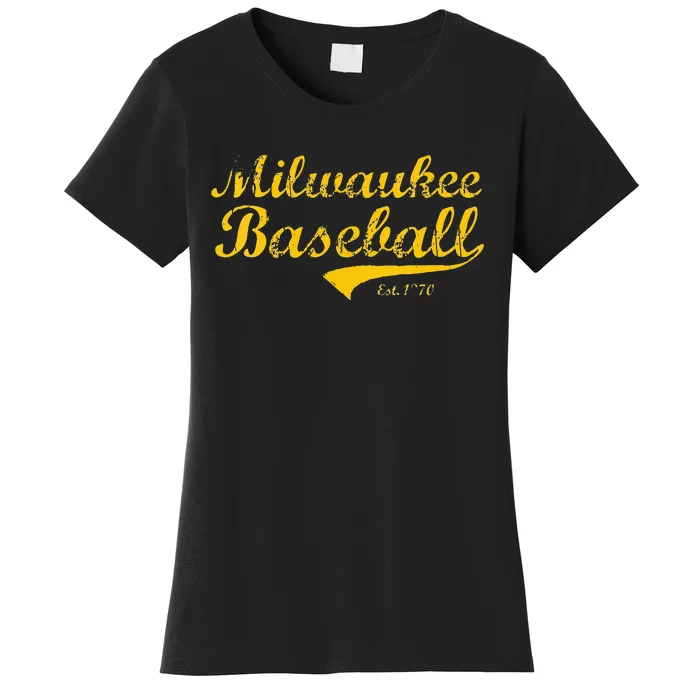 Classic Milwaukee Wisconsin Baseball Fan Retro Vintage Women's T-Shirt