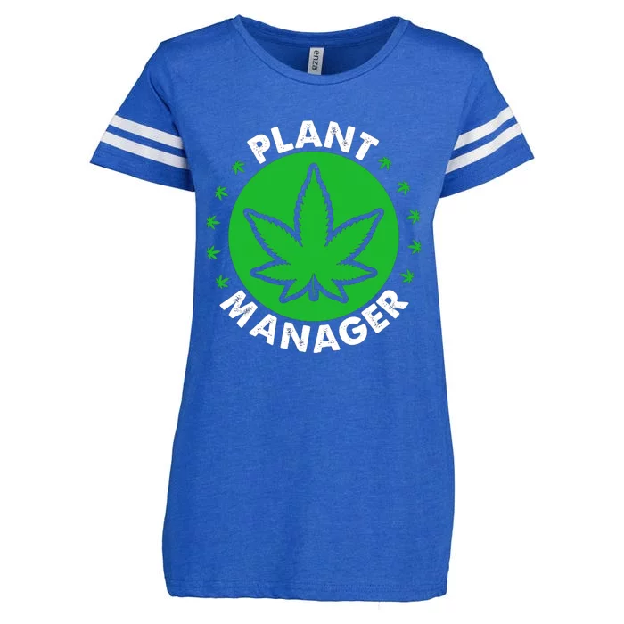 Cannabis Marijuana Weed Funny Plant Manager Smoke Stoner 420 Enza Ladies Jersey Football T-Shirt