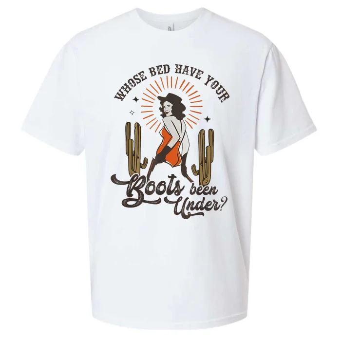 Country Music Who Is Bed Have Your Boots Been Under Sueded Cloud Jersey T-Shirt