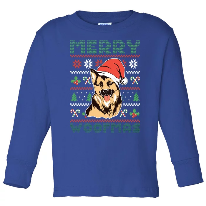 Christmas Merry Woofmas Christmas Dog Owner Christmas Dog Gift Toddler Long Sleeve Shirt