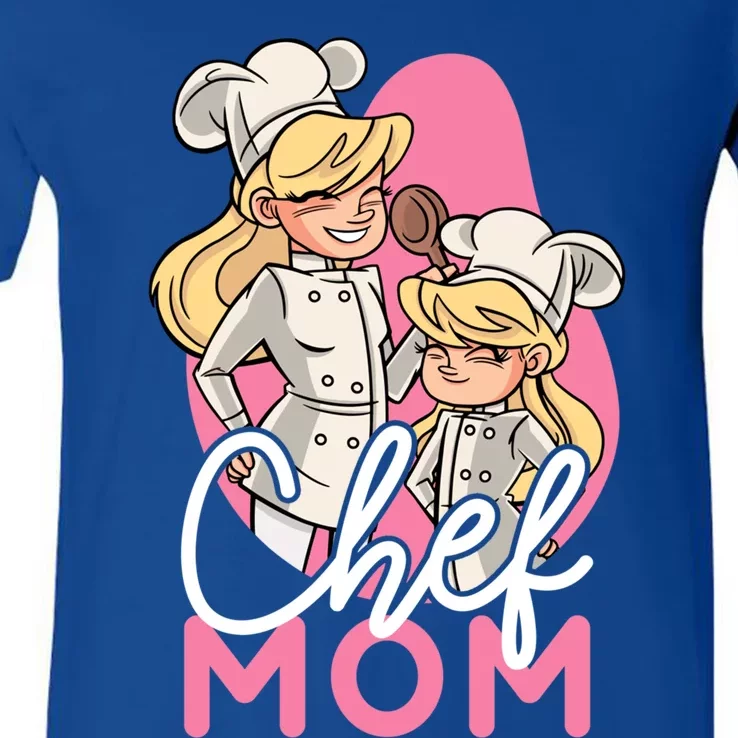 Chef Mom Who Love To Cook In The Kitchen Gift V-Neck T-Shirt