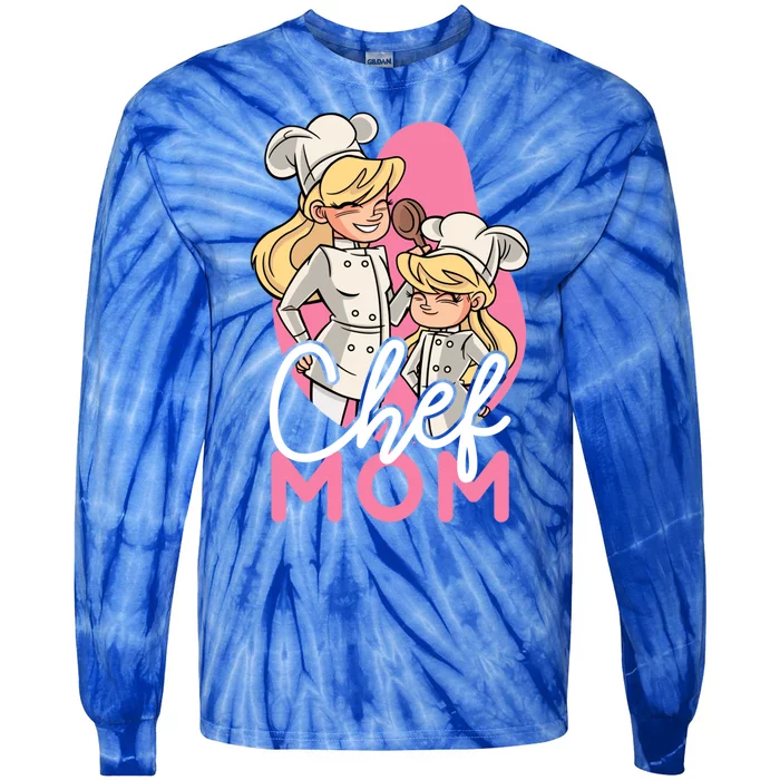 Chef Mom Who Love To Cook In The Kitchen Gift Tie-Dye Long Sleeve Shirt