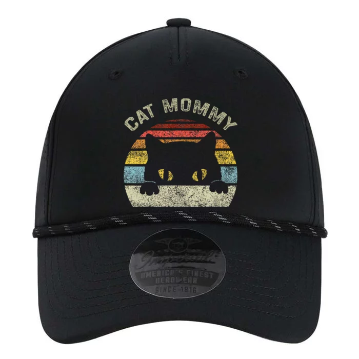 Cat Mommy Women Retro Black Cats Mom Performance The Dyno Cap