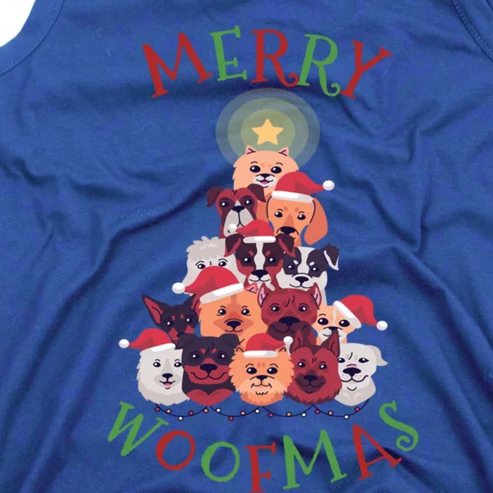 Cute Merry Woofmas Dog Xmas Tree Meaningful Gift Tank Top