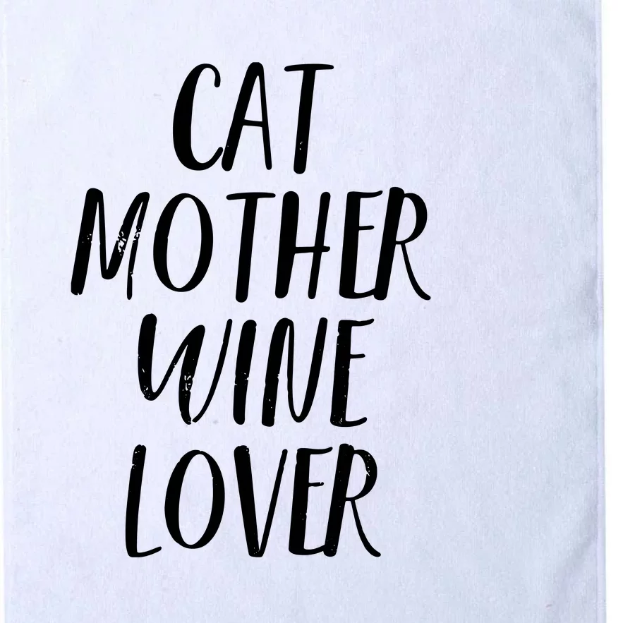 Cat Mother Wine Lover Funny Pet Cat Wine Gift Platinum Collection Golf Towel