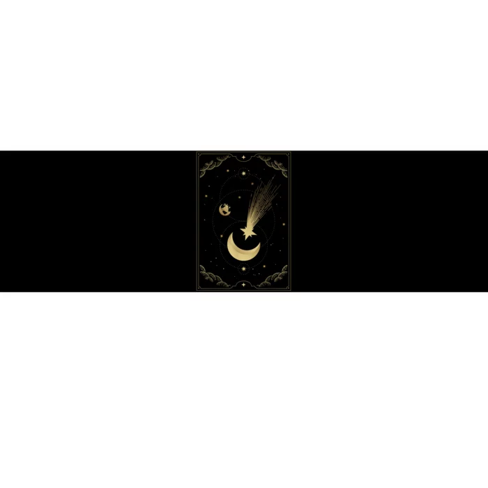 Crescent Moon With Shooting Star Tarot Card Bumper Sticker