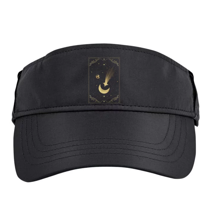 Crescent Moon With Shooting Star Tarot Card Adult Drive Performance Visor