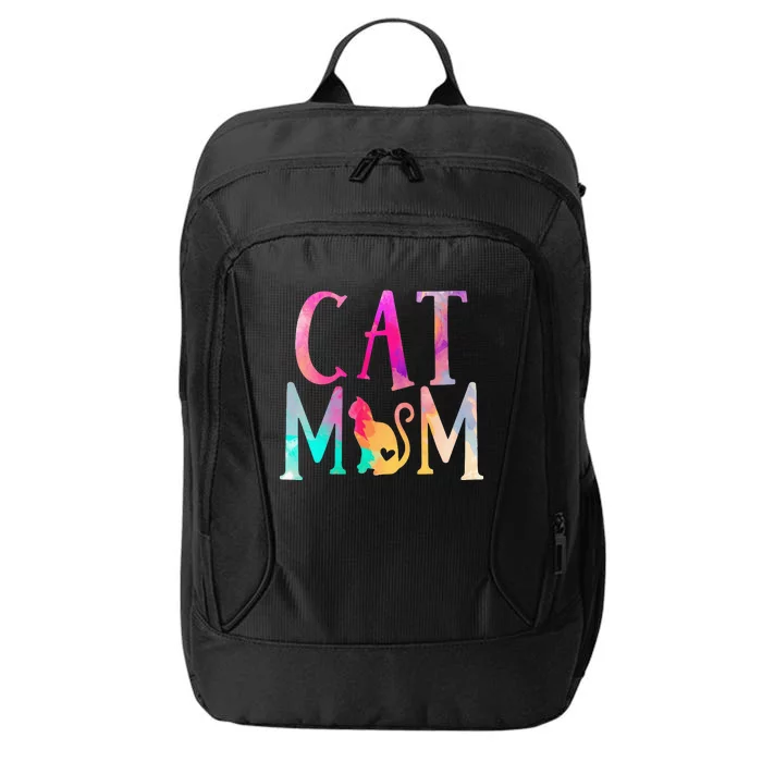 Cat Mom Water Color Funny Cat Owner City Backpack