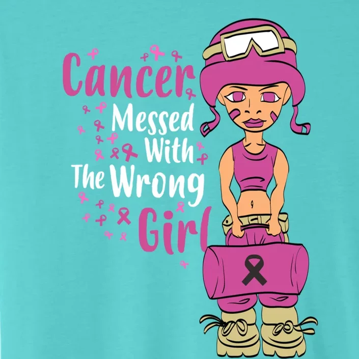 Cancer Messed With The Wrong Breast Cancer Gift ChromaSoft Performance T-Shirt