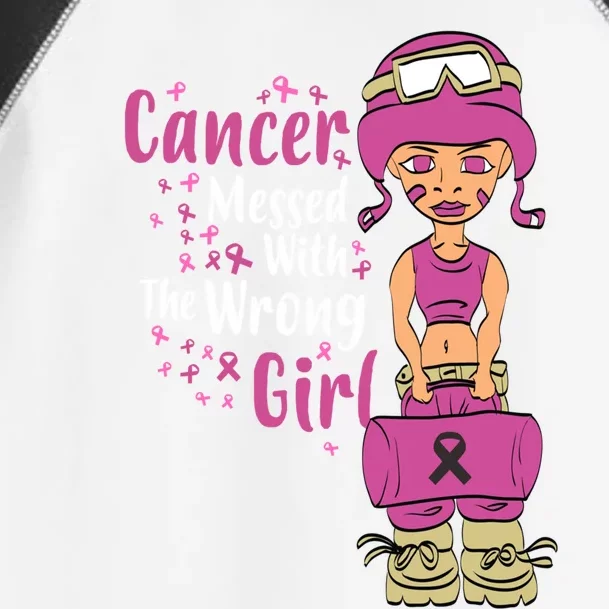 Cancer Messed With The Wrong Breast Cancer Gift Toddler Fine Jersey T-Shirt