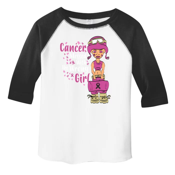 Cancer Messed With The Wrong Breast Cancer Gift Toddler Fine Jersey T-Shirt