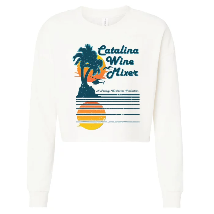 Catalina Mixer Wine Cropped Pullover Crew