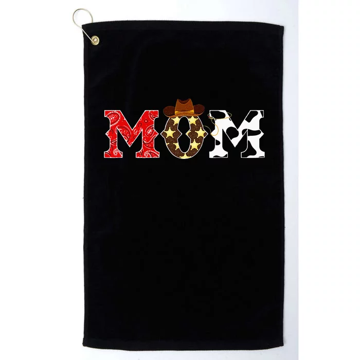 Cowboy Mom Western Rodeo Theme Kids Birthday Party Matching Platinum Collection Golf Towel