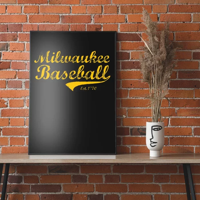 Classic Milwaukee Wisconsin Baseball Fan Poster