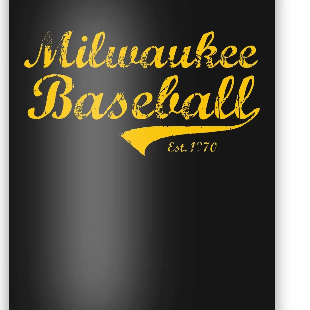 Classic Milwaukee Wisconsin Baseball Fan Poster