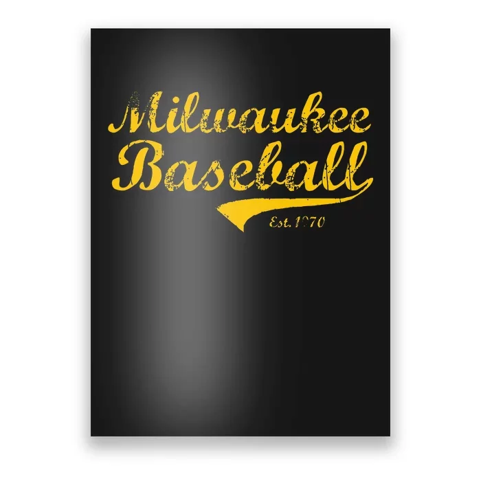 Classic Milwaukee Wisconsin Baseball Fan Poster