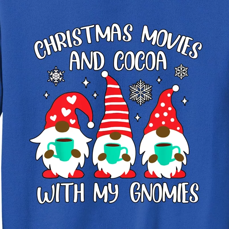 Christmas Movies With My Gnomies African American Gnome Cute Gift Tall Sweatshirt