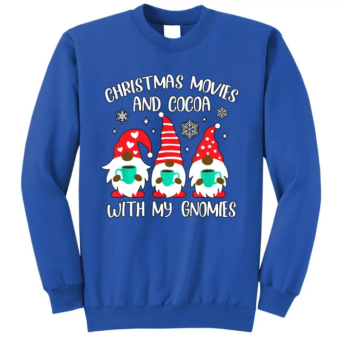 Christmas Movies With My Gnomies African American Gnome Cute Gift Tall Sweatshirt