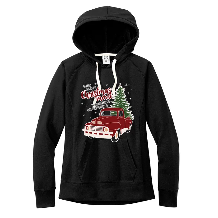 Christmas Movie Watching Hoodie for Adults, Vintage Truck Women's Fleece Hoodie