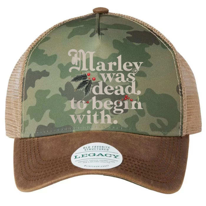 Christmas Marley Was Dead To Begin With Funny Quote Gift Legacy Tie Dye Trucker Hat