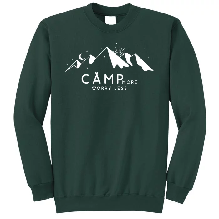 Camp More Worry Less Mountain Nature Sweatshirt