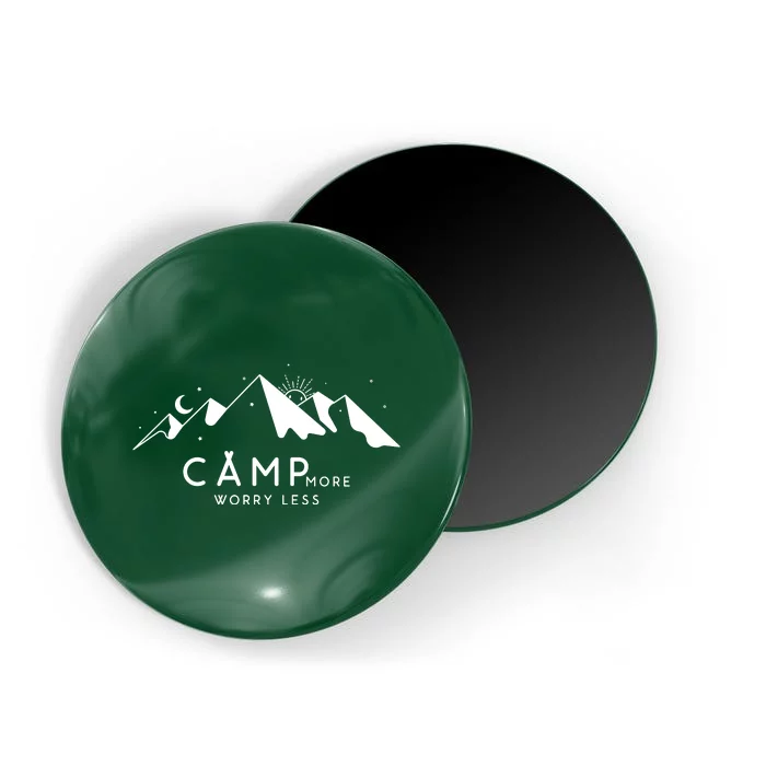 Camp More Worry Less Mountain Nature Magnet