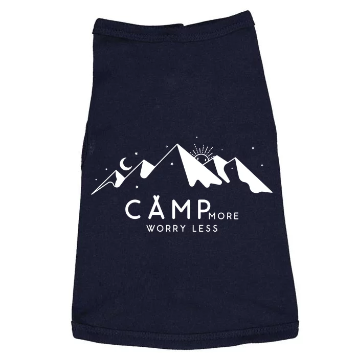 Camp More Worry Less Mountain Nature Doggie Tank