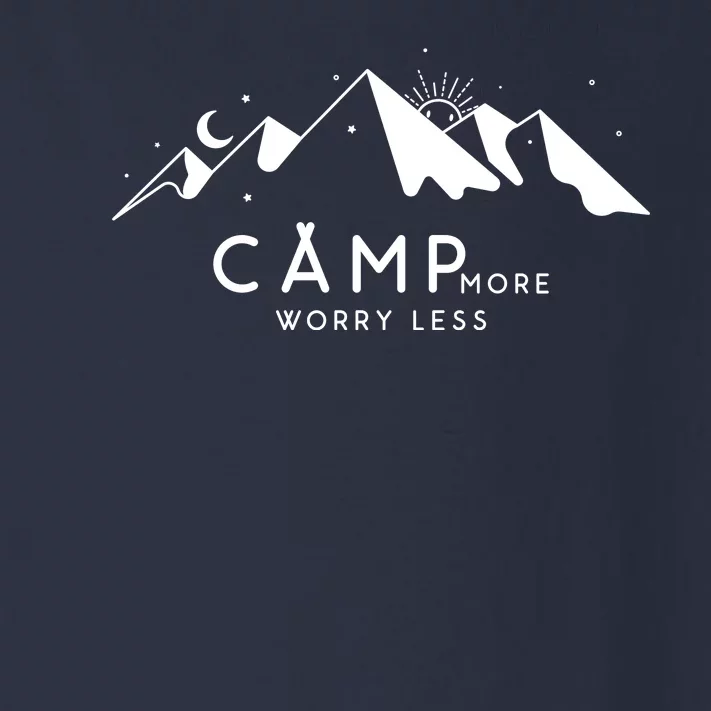 Camp More Worry Less Mountain Nature Toddler Long Sleeve Shirt