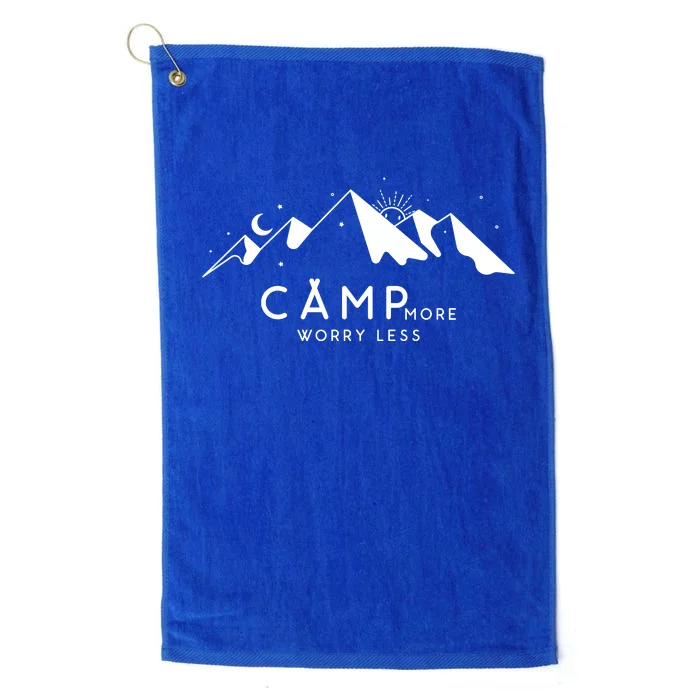 Camp More Worry Less Mountain Nature Platinum Collection Golf Towel