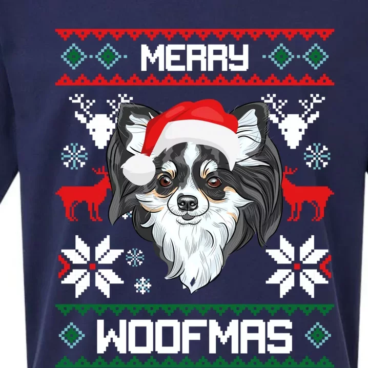 Chihuahua Merry Woofmas Gift For Christmas Dog Xmas Xmas Funny Gift Sueded Cloud Jersey T-Shirt