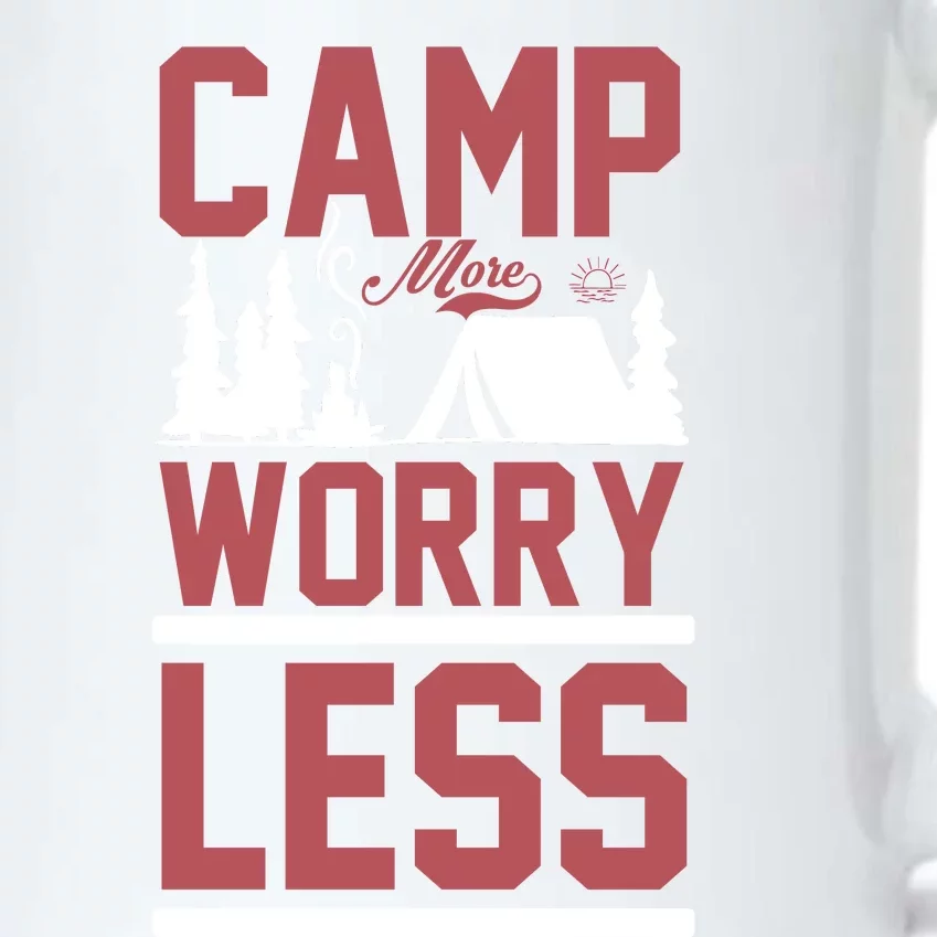 Camp More Worry Less Black Color Changing Mug