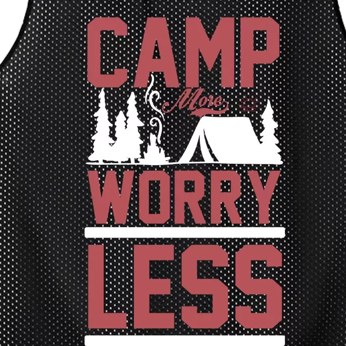 Camp More Worry Less Mesh Reversible Basketball Jersey Tank