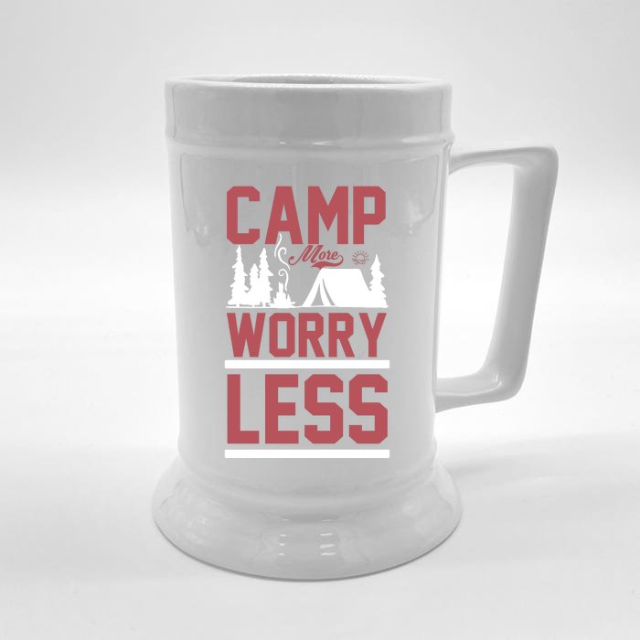 Camp More Worry Less Front & Back Beer Stein