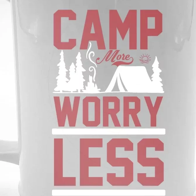 Camp More Worry Less Front & Back Beer Stein