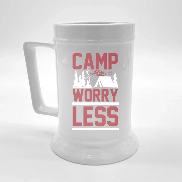 Camp More Worry Less Front & Back Beer Stein