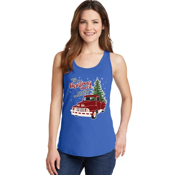 Christmas Movie Watching Gift For Adults Vintage Truck Ladies Essential Tank