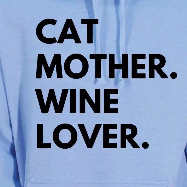 Cat Mother Wine Lover Funny Cat Owner Unisex Surf Hoodie