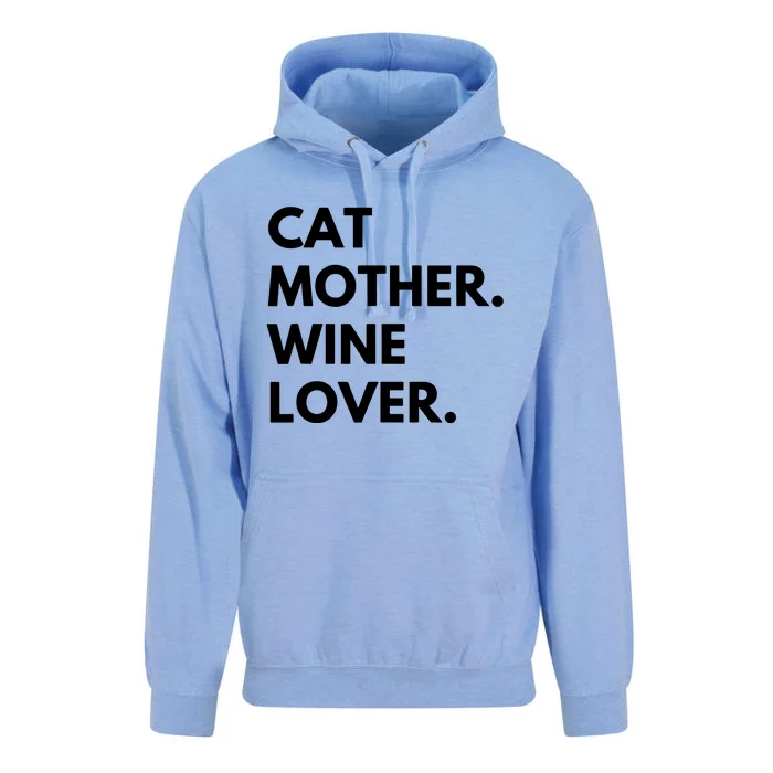 Cat Mother Wine Lover Funny Cat Owner Unisex Surf Hoodie