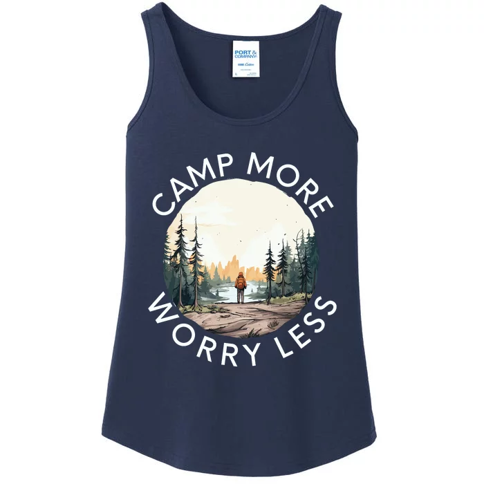 Camp More Worry Less Ladies Essential Tank