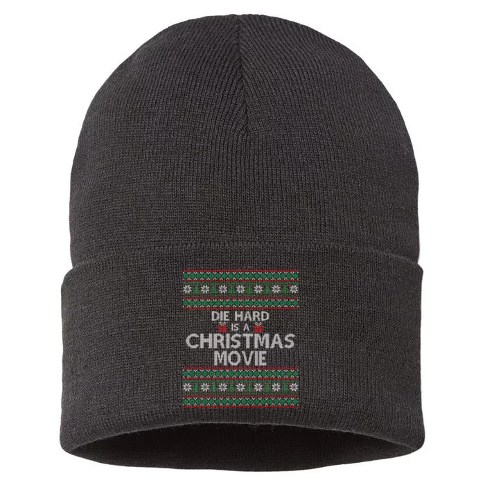 Die Hard Is A Christmas Movie Sustainable Knit Beanie