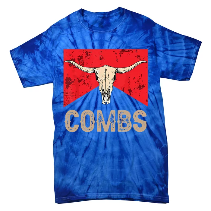 Country Music Western Cow Skull Cowboy Tie-Dye T-Shirt