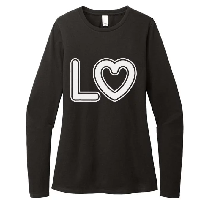 Couple Matching Wife Husband LO Valentine's Day Womens CVC Long Sleeve Shirt