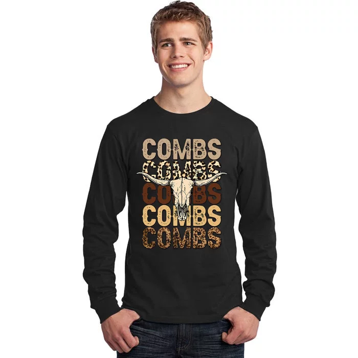 Country Music Western Cow Skull Cowboy Tall Long Sleeve T-Shirt