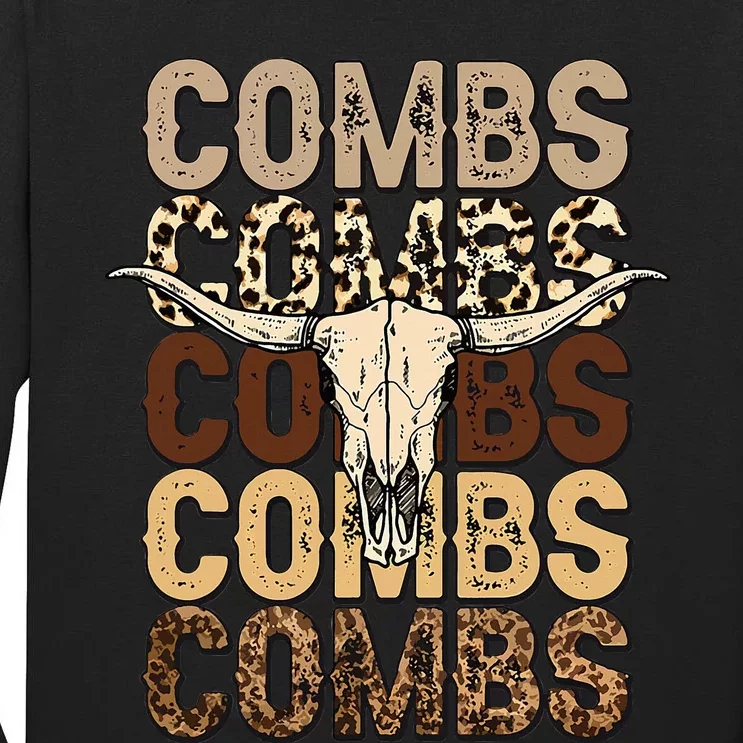 Country Music Western Cow Skull Cowboy Tall Long Sleeve T-Shirt