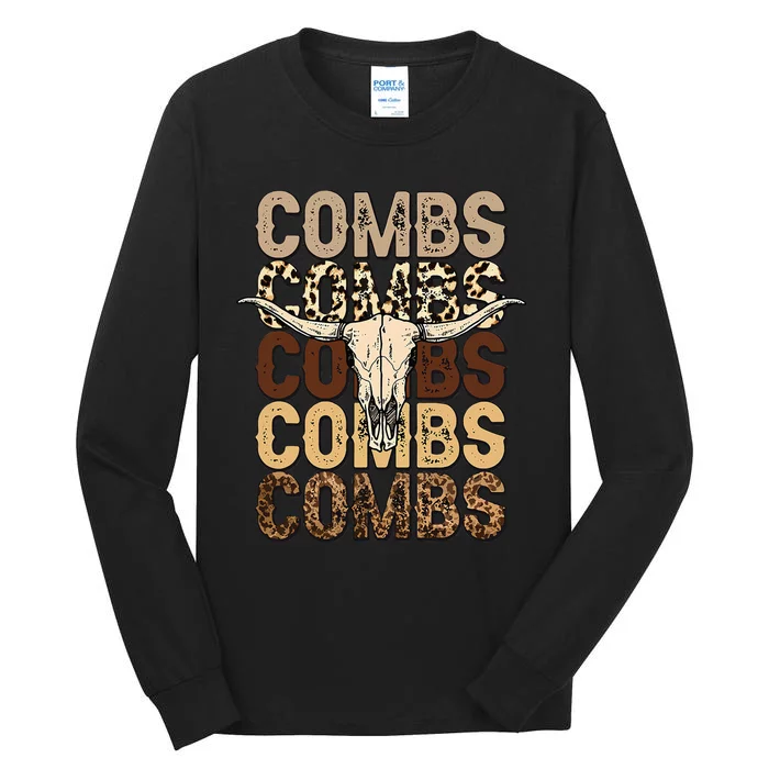 Country Music Western Cow Skull Cowboy Tall Long Sleeve T-Shirt