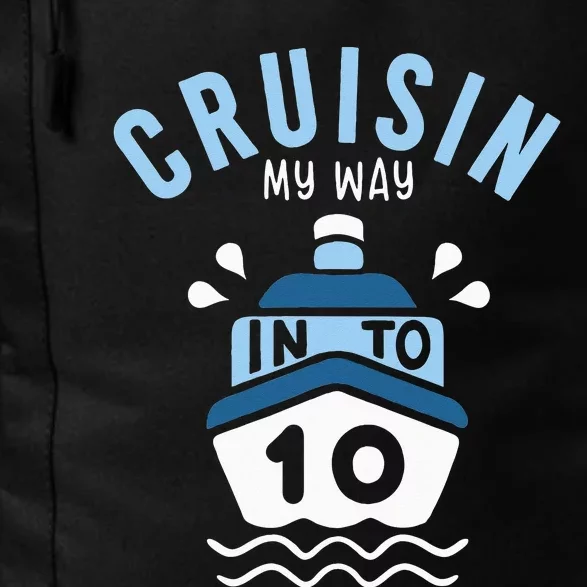 Cruisin My Way Into 10 10th Birthday Cruise Party Daily Commute Backpack