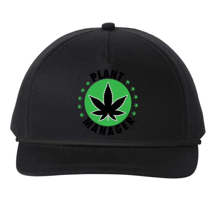 Cannabis Marijuana Weed Funny Plant Manager Smoke Stoner 420 Snapback Five-Panel Rope Hat